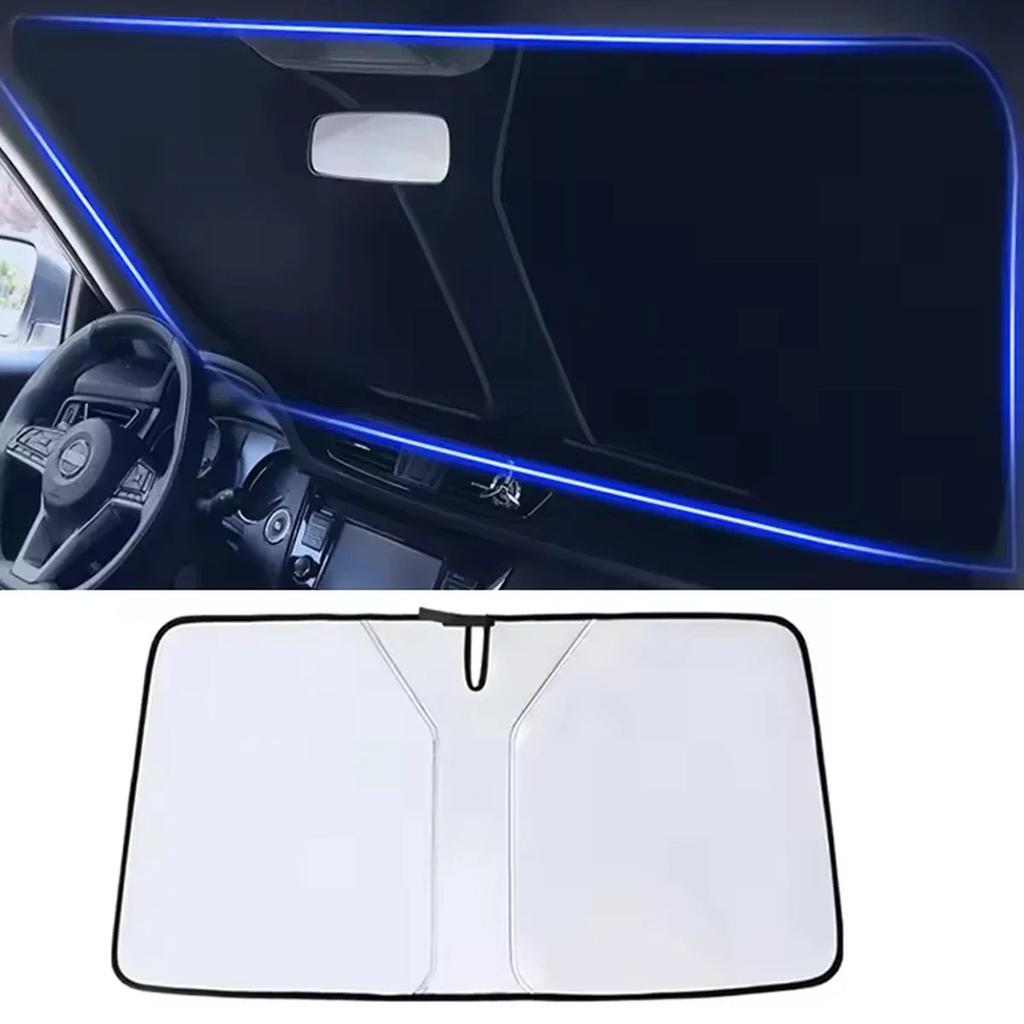 Folding Car Sun Shade Front Window UV Reflective Sunahades Auto Summer Cooling Sun Visor Car Sunscreen Blocks Auto Sun Shade