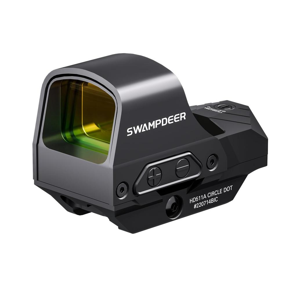 SWAMP DEER OPTICS Red Dot Sight, 1x34 Holographic Sight, 3 Pattern Red Dot, Compatible with 20mm Rails, Waterproof, Fogproof, and Impact Resistant,