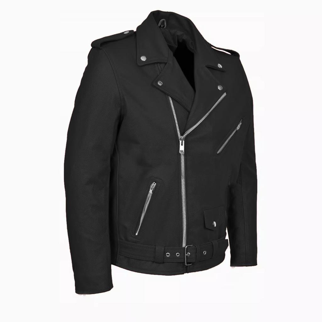 European and American locomotive leather jacket autumn and winter men's leather jacket men's short cable-stayed leather jacket men's red coat