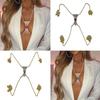 Luxury Heart Crystal Chest Bra Jewelry Rhinestones Body Chain Necklace Bra Chain Jewelry Body Jewelry For Women Sexy