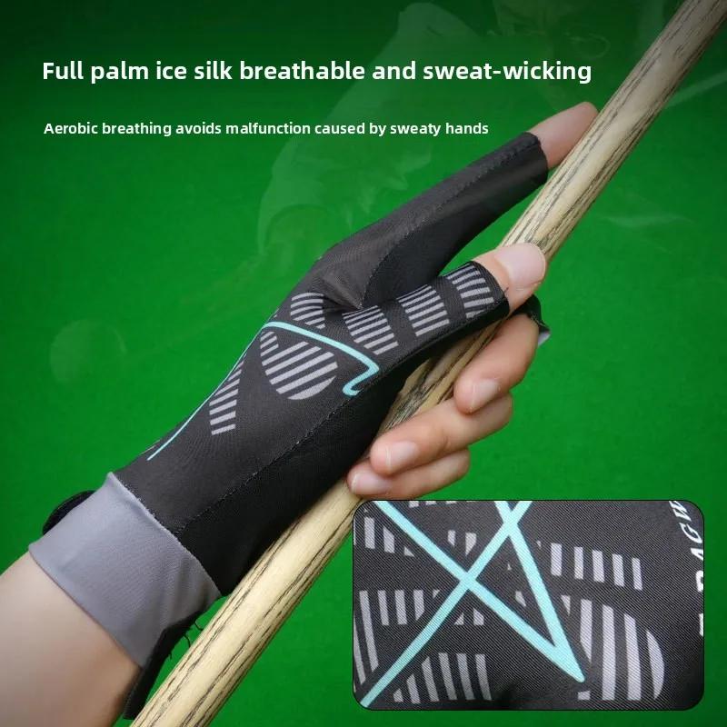 Billiards Gloves Show Three Fingers High Elasticity Breathable and Light Snooker Non-slip Left Hand Is Only for Men and Women