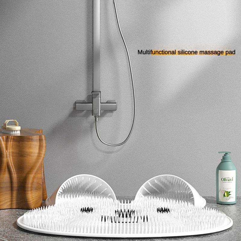 Silikon-Peeling-Rückenwäscher, Massageschaber, rutschfestes Bad-Peeling-Pad, Fuß-Duschbürste, Badezimmer-Werkzeug, Dusch-Rückenwäscher
