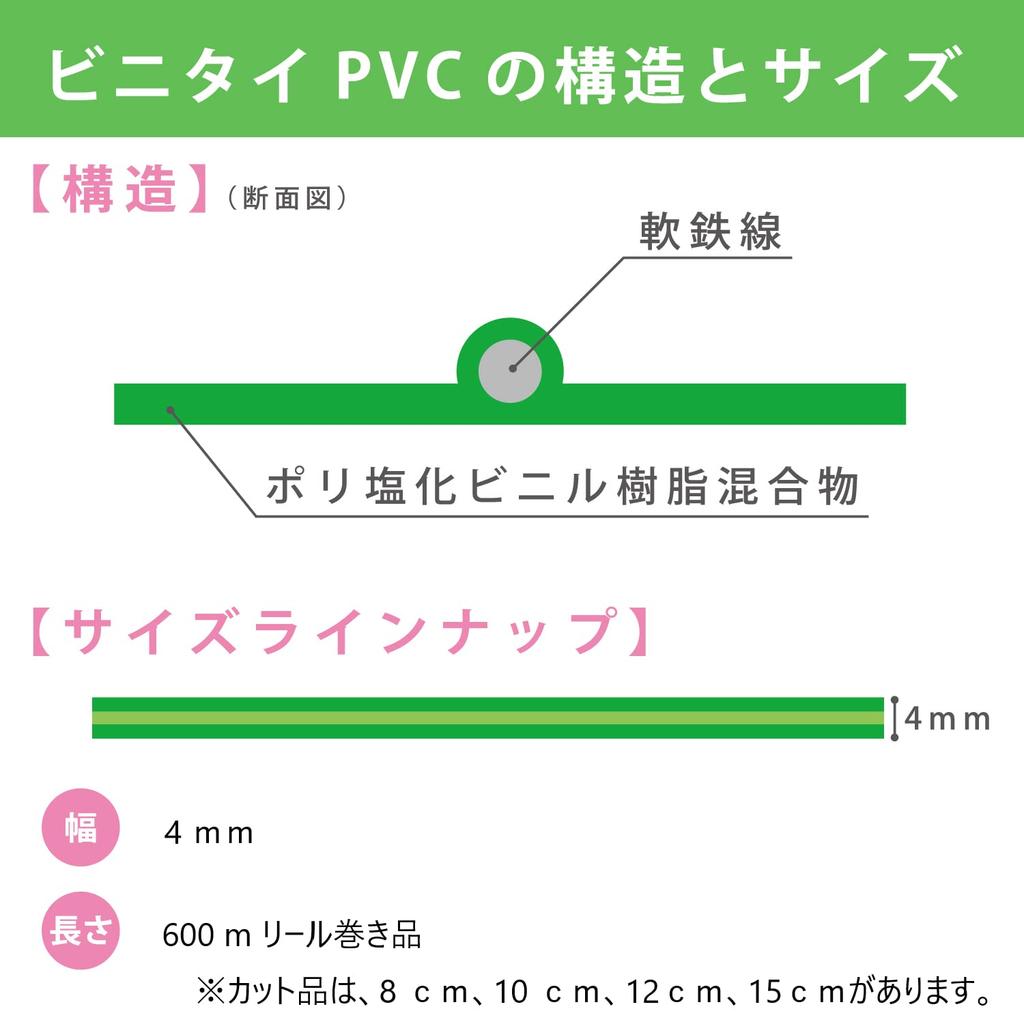 Kyowa Vázací drát z PVC, 4mm x 600m, Cívka, Wasabi (Zelená), QC-600-10A, Železné jádro