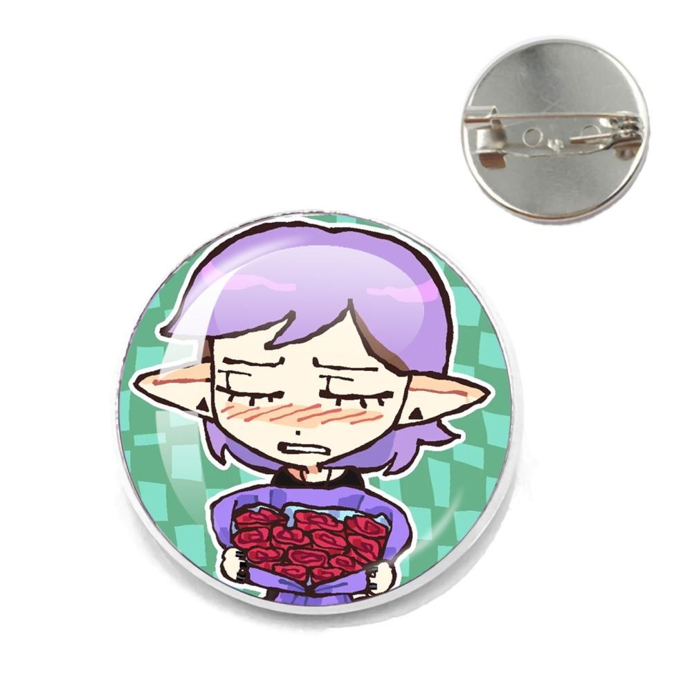 Anime The Owl House Brooches Luzura Amity Blight Lapel Pins Round Creative Cartoon Badge for Backpack Jewelry Accessories Gifts