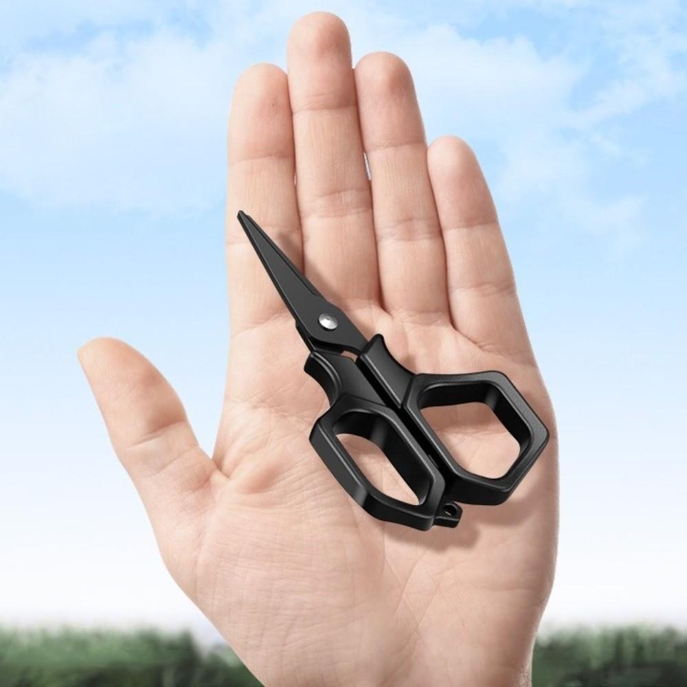 Titanium Plated Fishing Scissors Portable Design Stainless Steel Portable Scissors PE Line Cutting Hanging Strings