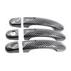 Koolstofvezel Of Glanzend Zwart Buitendeurhandvat Cover Set Voor VW Transporter T5 T6 Caddy 2003 - 2009