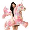 70cm Cartoon Leuke Regenboog Eenhoorn Pluche Pop Kussen Zacht Eenhoorn Dier Knuffel Huisdecoratie Cadeau Voor Meisjes Kinderen