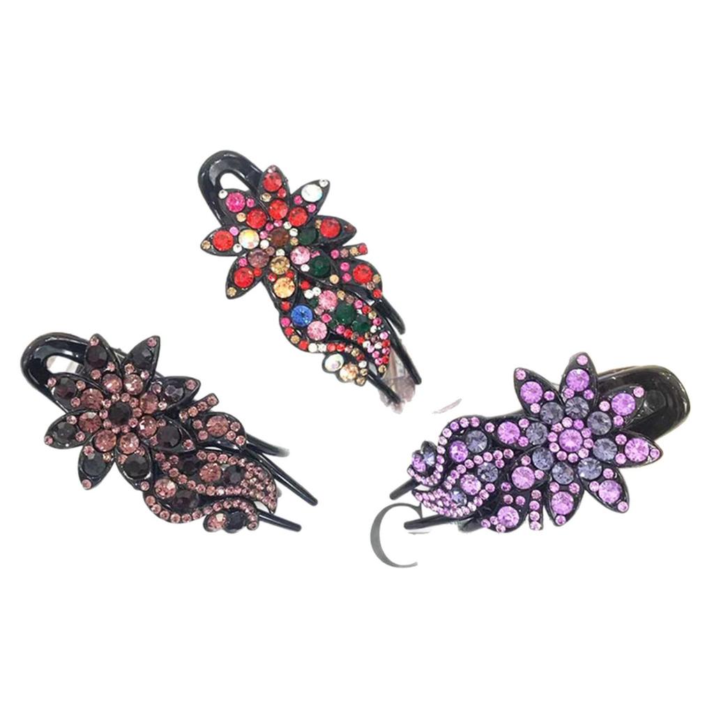 Rhinestone Duckbill Hair Clip: Retro Korean Style Headwear for Women