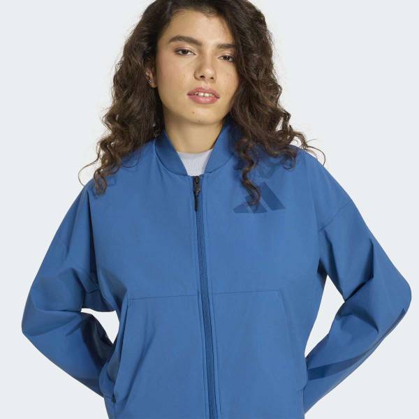 AdidaS Women S looSe Fit Z.n.e. Woven Bomber Jacket
