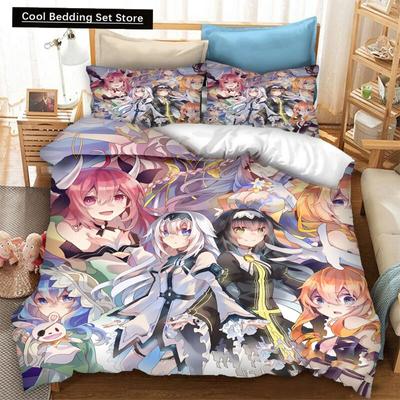 Impression 3D Anime Date A Live Ensemble de Literie Garçons Filles Jumeaux Queen Size Housse de Couette Taie d'oreiller Lit Enfants Adulte Mode Textiles de Maison