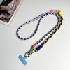 DIY Two-In-One Mobile Phone Universal Lanyard, Diagonal Span Long Rope, Wrist Short Rope, 360° Rotation, Metal Heart Buckle