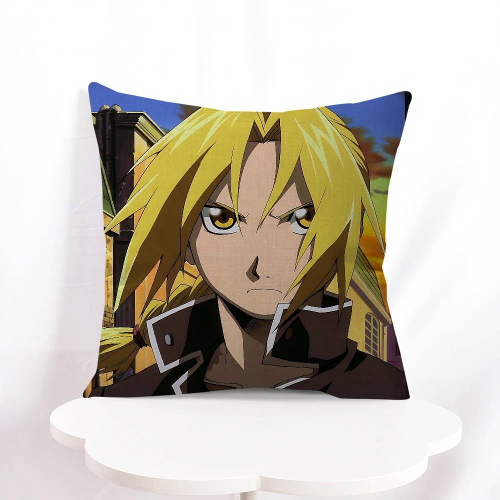 E-Edward Elric Cushion Cover Pillowcase Upholstery Sofa Throw Pillow Home Decor Pillowcas