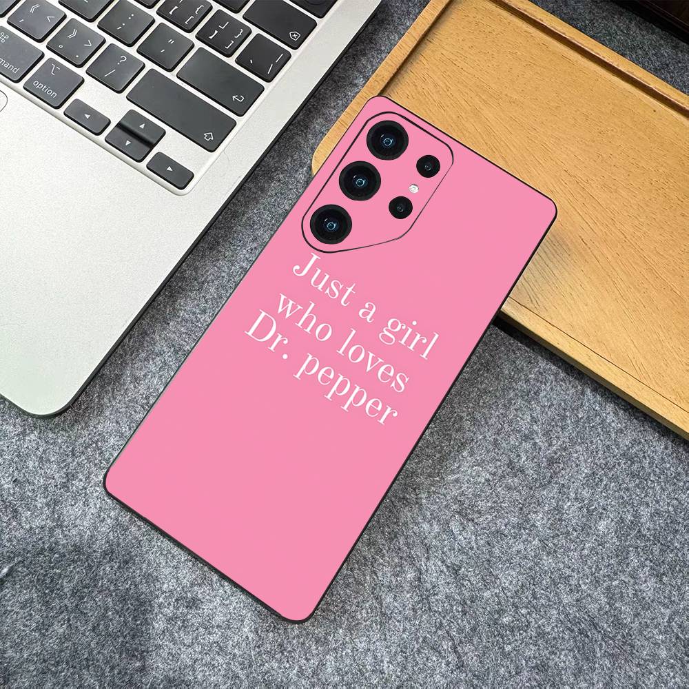 

D-Dr Pepper Logo Phone Case For Samsung S 24 Fe 25 Ultra Plus 20 Lite 21 30 22 23 24 22 Ultra 5G Fundas Samsung S22 ULTRA 5G