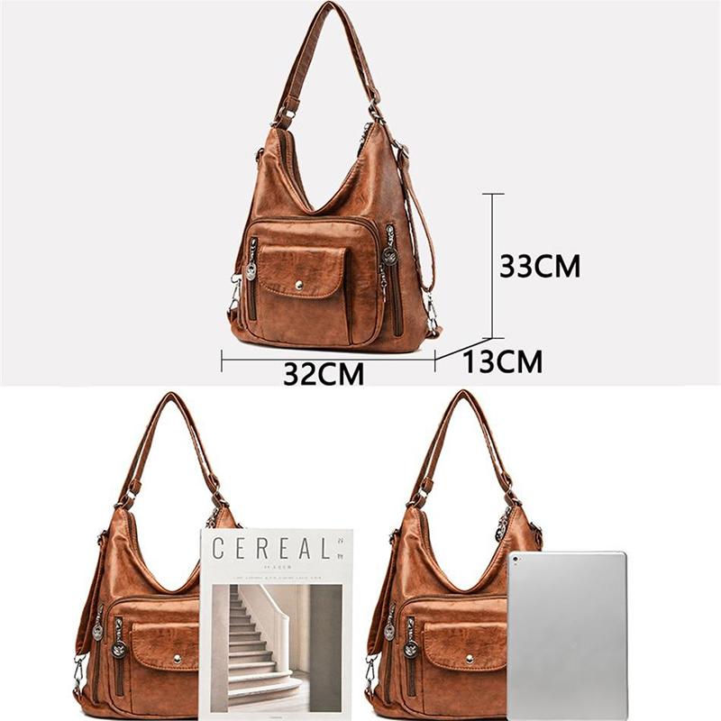 Women Back Pack Bagpack Vintage Women Bag Retro Pu Leather Ladies Casual Tote Designer Shoulder Bag Women's Handbag Sac
