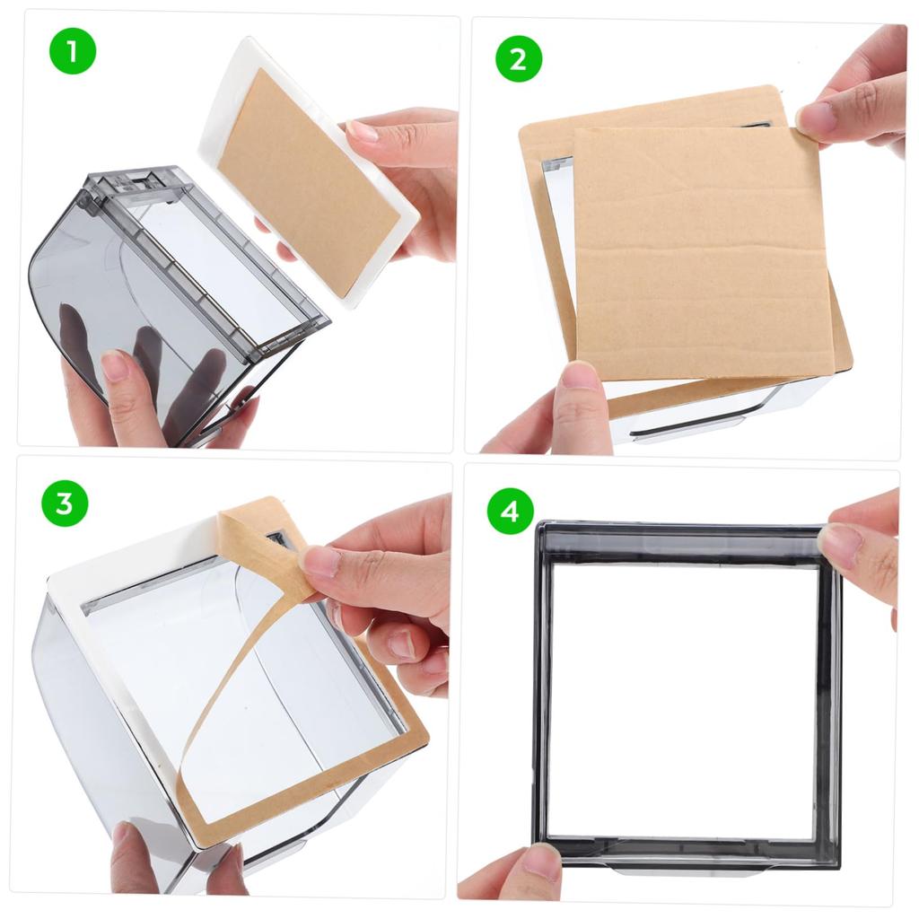 NUOLUX Wasserdichte Steckdosenabdeckung, Steckdosenabdeckung, Stromversorgung, Wasserdichte Abdeckung für Badezimmer und Innenbereich, Schaltersteckdose, Kinderfreundlich, Tropfwassergeschützt,