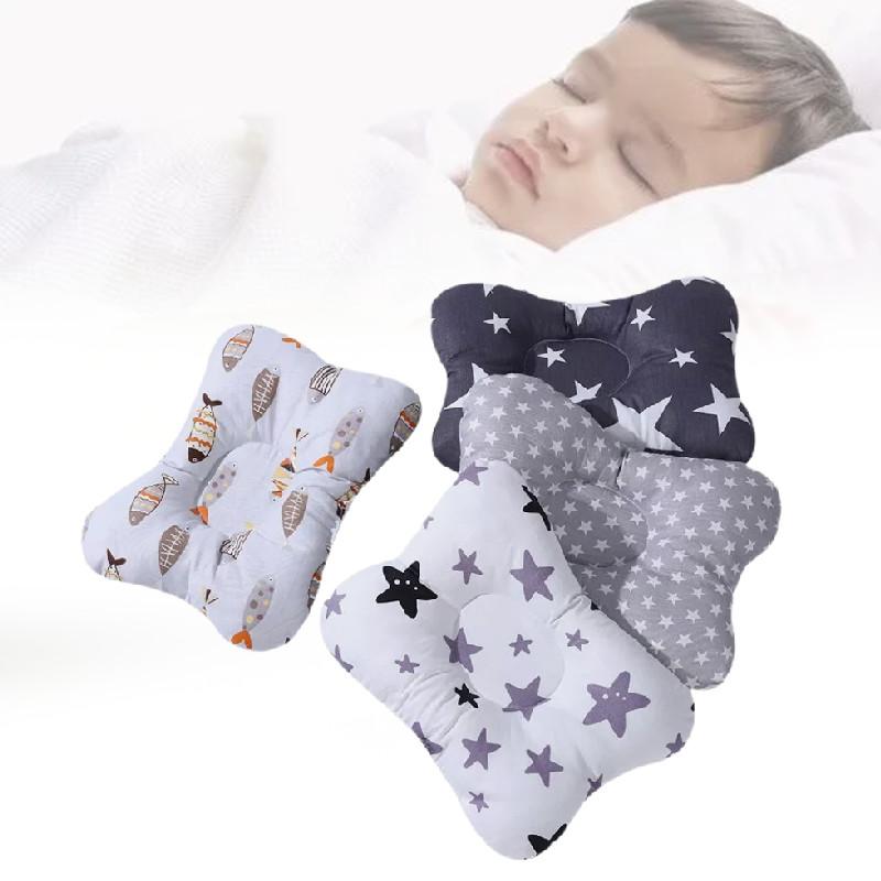 Crib Baby Newborn Pillows Premium Soft Infant Prevent Flat Head Shaping Dimple