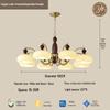 Mid-Century Cream Flower Chandelier with Solid Wood and French Retro Design