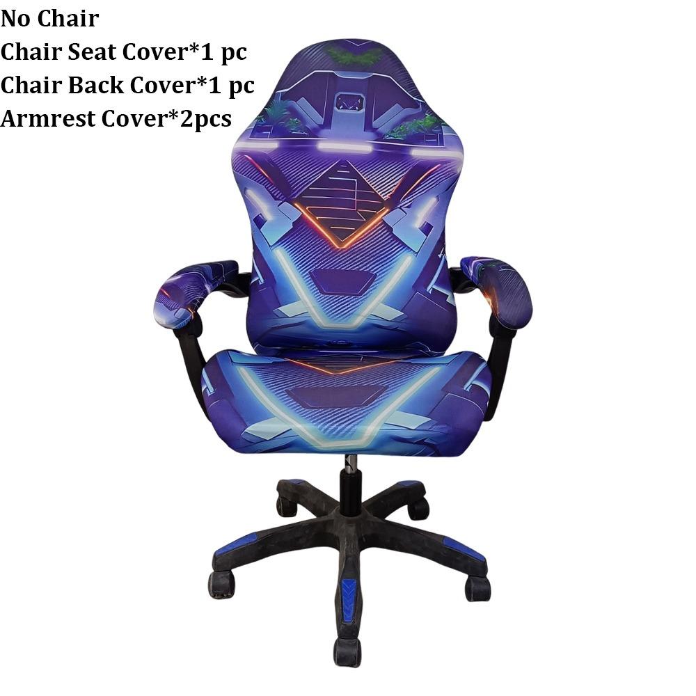 

Stretchy Gaming Chair Covers Breathable Computer Chair Covers Slipcovers for Office Home Style 1