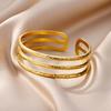 Stainless Steel Bangles Bracelet for Women Gold Plated Luxury Multi-layer Bracelets Jewelry pulseras mujer