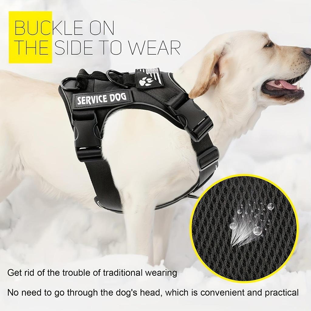 Reflective Tactical Harness for Large Dogs - Explosion-Proof & Adjustable, No-Choke Design