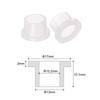 uxcell 4pcs Flanged Sleeve Bearing Plastic Bushing 10.2mm Inner Diameter x 13mm Outside Diameter x 10.1mm Length Nylon Bushing White