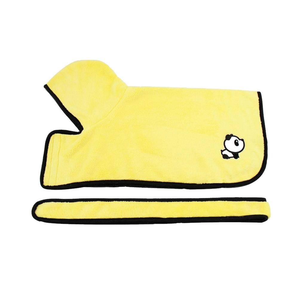 [plum]1PC Dogs Cat Coral Fleece Embroidery Comfortable Pet Bathrobe Clothes