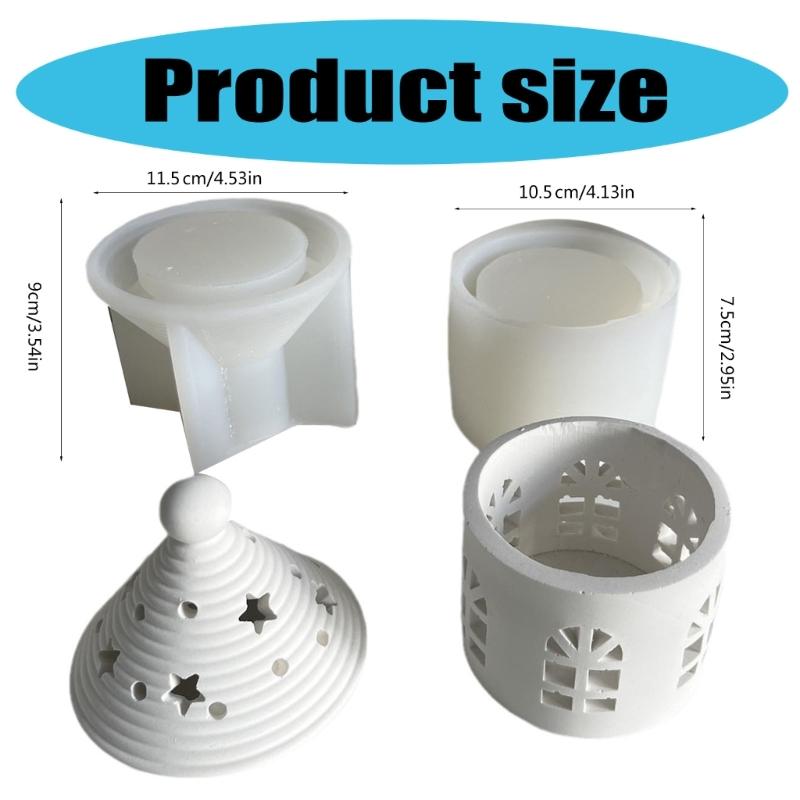 Set of 2 Mongolian Yurt Home Decors Mold Detailed House Silicone Molds for Starry  Cover Mongolian Yurt Creations