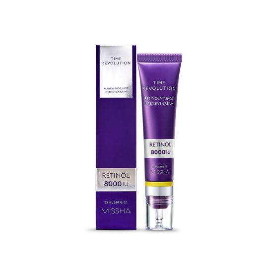

MISSHA Time Revolution Retinol 8000 Shot Intensive Cream Anti-Aging Wrinkle Care Retinol Cream 25ml