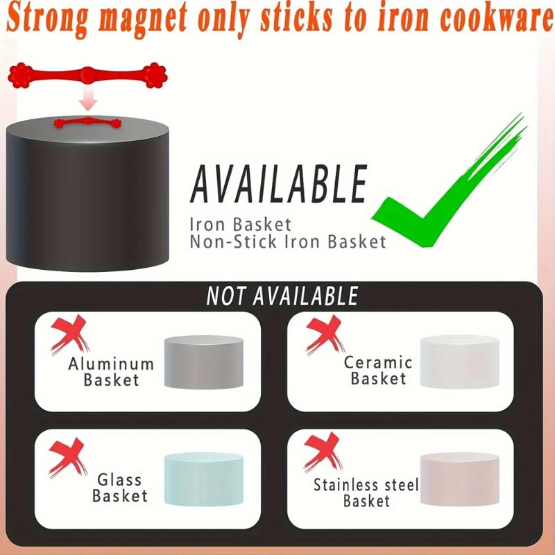 4PCS Air Fryer Magnets Set for Parchment Paper Air Fryer Liner Magnet Silicone Buckle High-temp Resistant Air Fryer Accessories