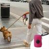 Dog Poop Bag Dispenser With Mesh Fabric Waste Holder, Zippered Leash Attachment, Outdoor Walking, Dog Park, Hot Pink