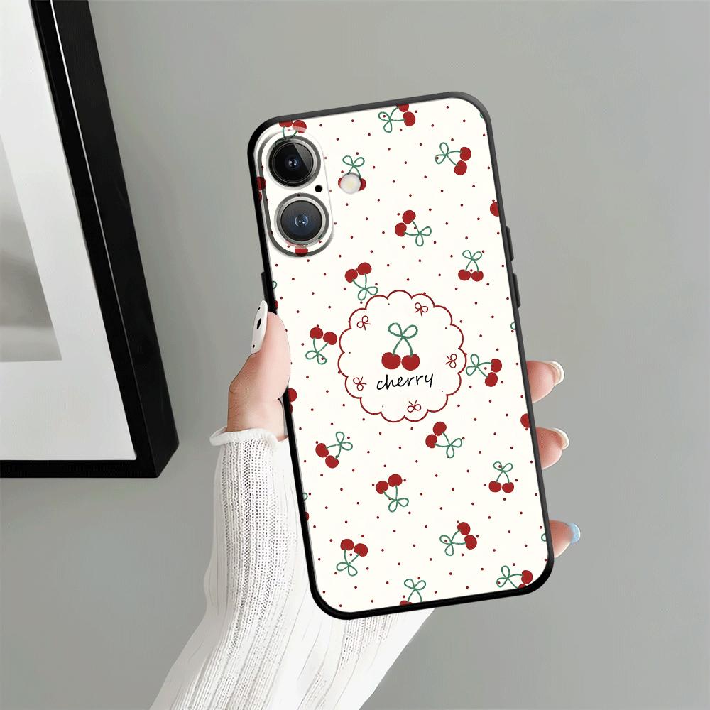Cartoon Cherry Funda Phone Cover Case for Apple iPhone 17 Pro Max 12 13 14 Air 16 15 Pro 7 8 XR XS MAX 11