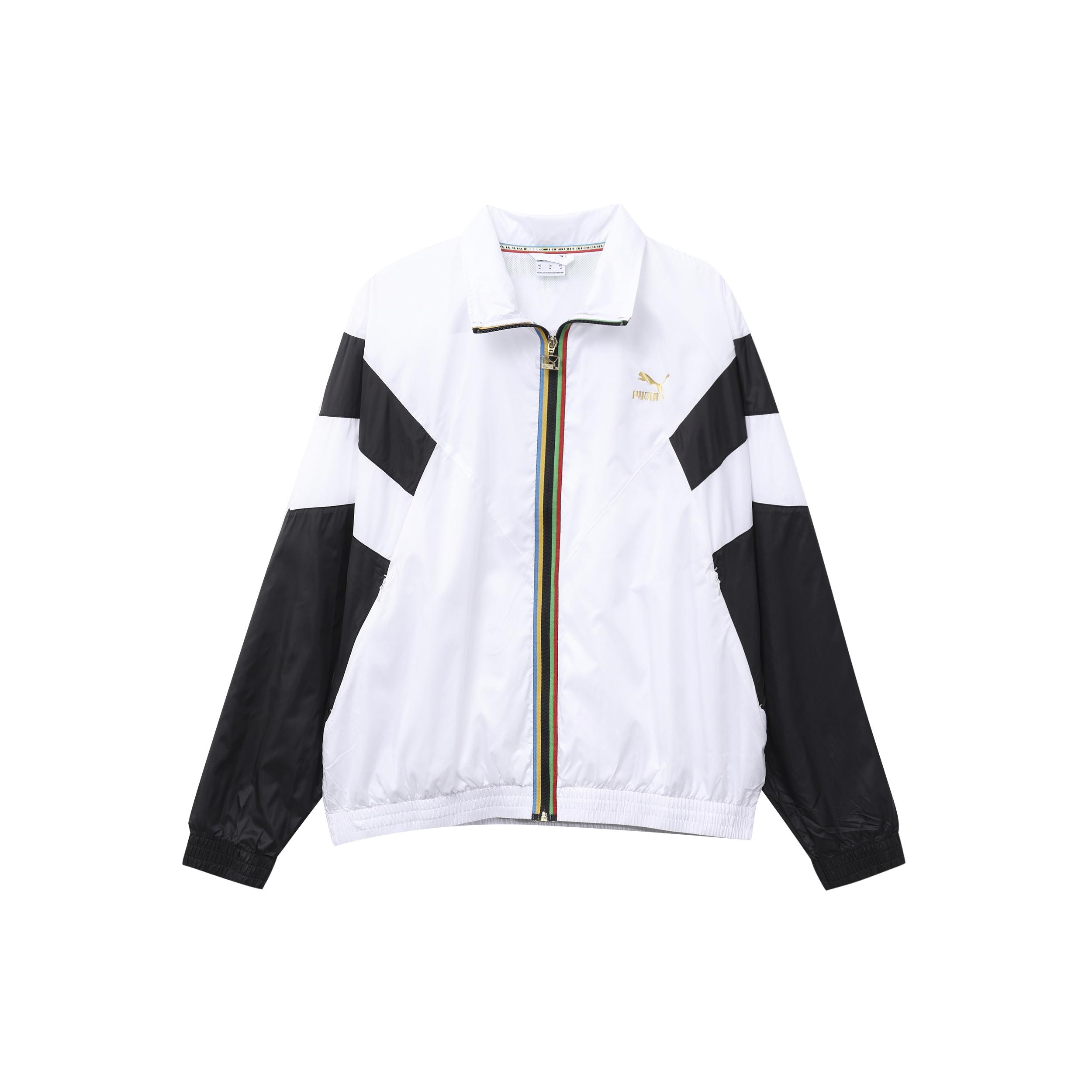 PUMA Bronzing Printing Casual Sports Jacket White Men s 597610-02