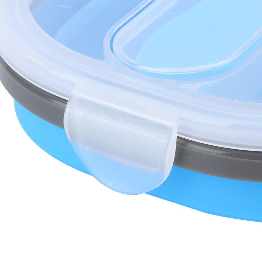 800ml Foldable Bento Box Capacity Bento Lunch Box Portable Portable Food Storage Picnic синий