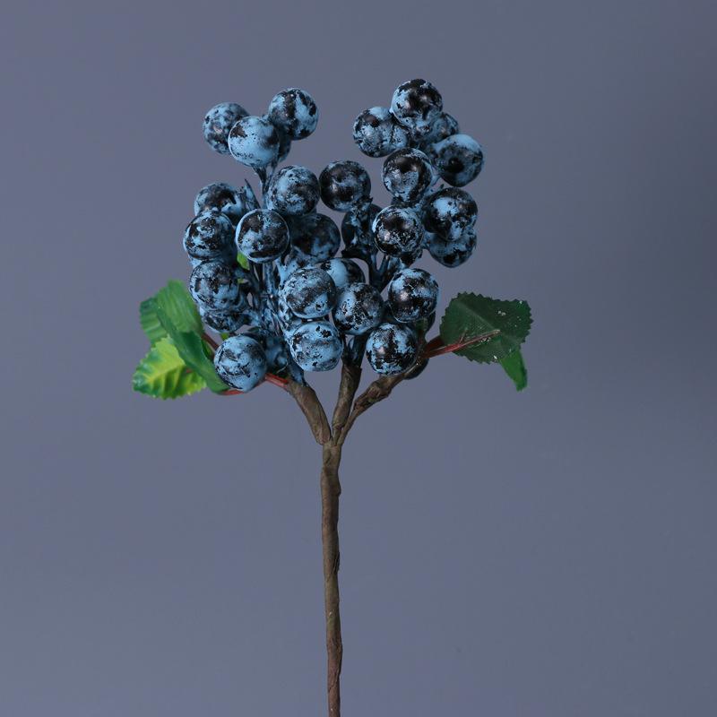 28cm Foam Small Berry Simulation Flowers Photography Props Home Flower Arrangement Decoration Blueberry Fruit Red Berry Bouquet