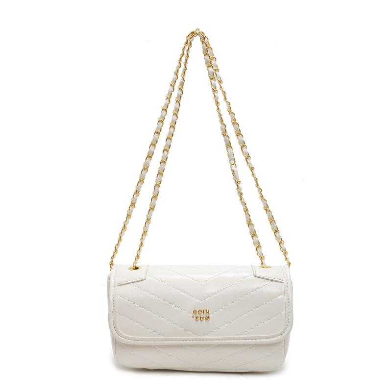 Bag Women's New Solid Color Fashionable Versatile Shoulder Bag Commuter Messenger Bag