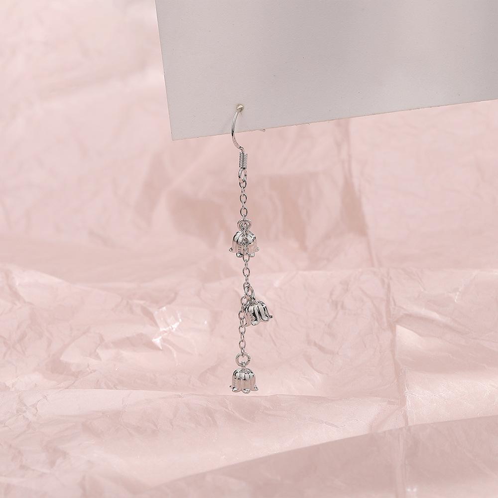 Long Lily Of The Valley Earrings Mori Sweet Flower Ear Hook Retro Court Style Tulip Fringed Earrings Female