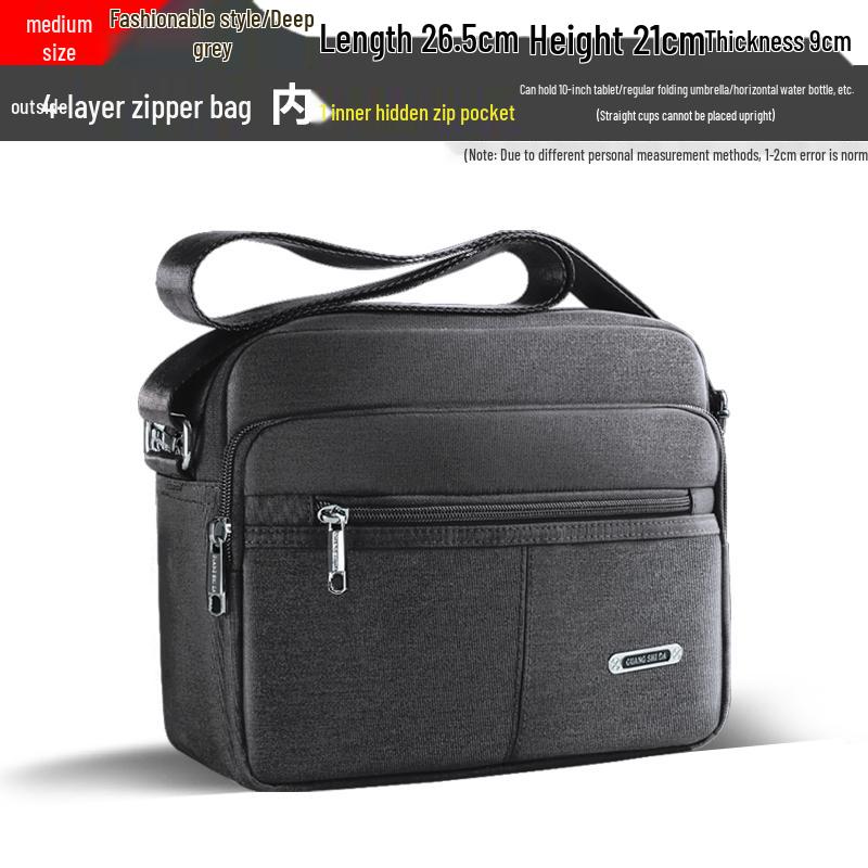 Trendy Men's Waterproof Oxford Crossbody Shoulder Bag