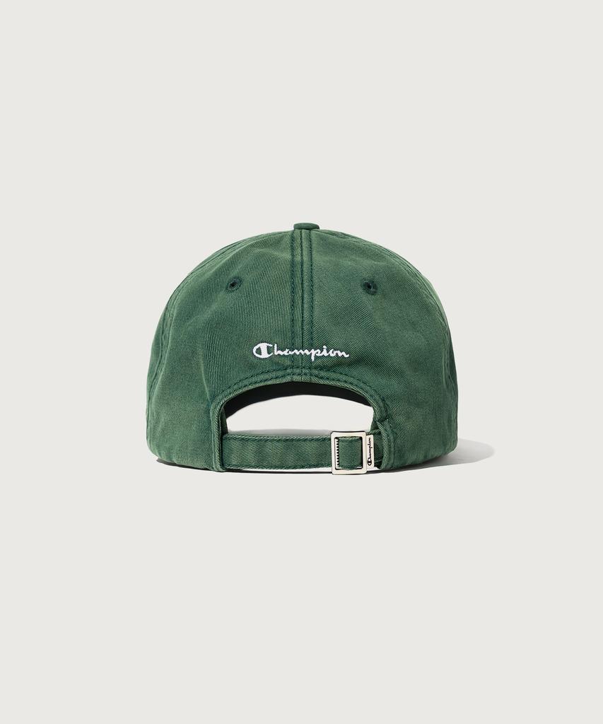 CHAMPION Big C Logo Washed Ball Cap Dark Green
