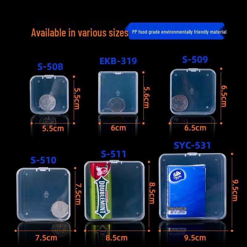 Clear Plastic Storage Box for Small Accessories and Jewelry