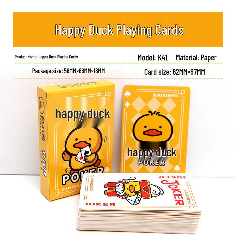 Mini Cute Duck Pocket Poker Cards for Kids - Werewolf Table Game