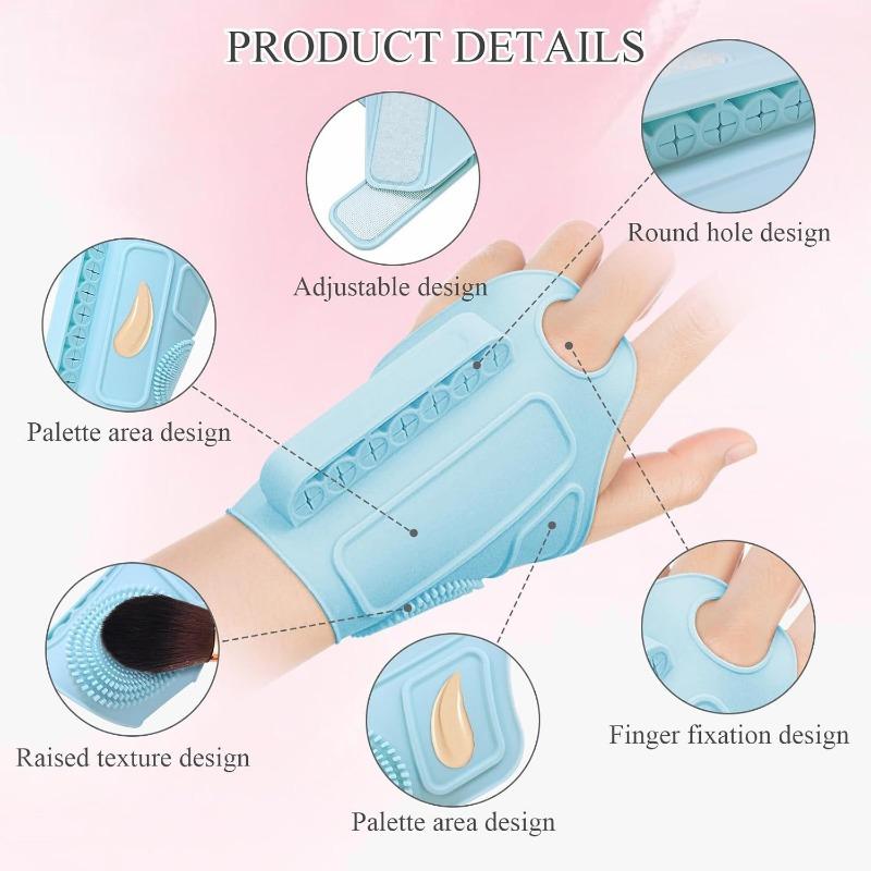 1PC Silicone Makeup Auxiliary Wrist Strap Multifunctional Makeup Brush Beauty Tool Strap Cleaning Area Wrist Strap