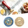 1 Set 3CM Wax Seal Stamp Star Sky Series Wax Stamp Swan Mermaid Flying Dragon Sealling Wax Wood Handle Tool