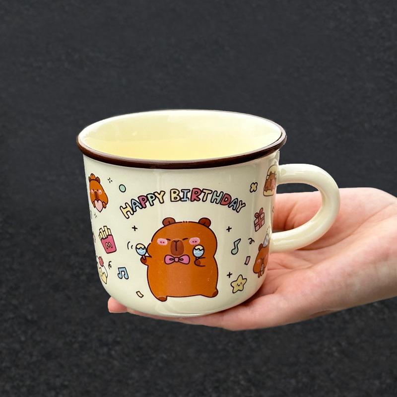 

Cute capybara mug for girlfriends birthday gift girls practical gift ceramic cup souvenir gift box 401-500ml