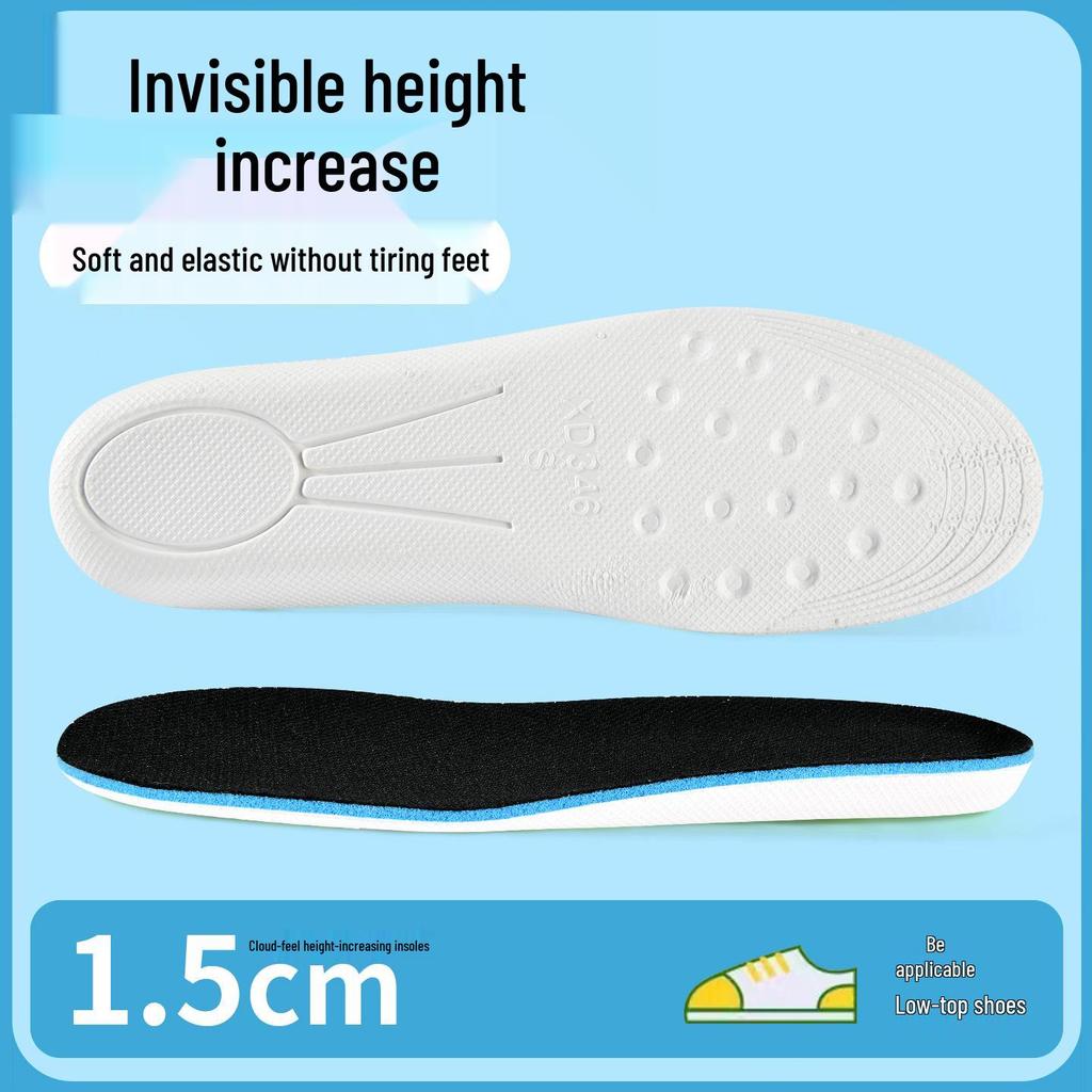 Invisible Height-Boosting Insoles: Breathable, Shock-Absorbing, Soft EVA for Men's & Women's Casual Sports Shoes