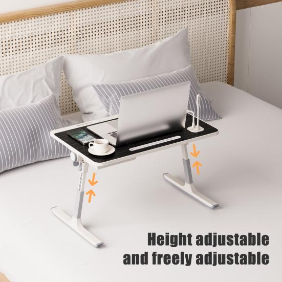 Laptop Bed Tray Table Height Angle Adjustable Laptop Bed Stand Portable Lap Desk with Foldable Legs