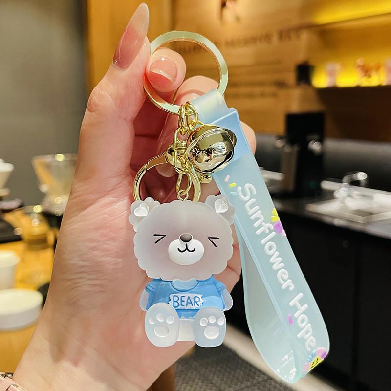Adorable Resin Jelly Bear Keychain Unique Cartoon Figurine For Gifts And More
