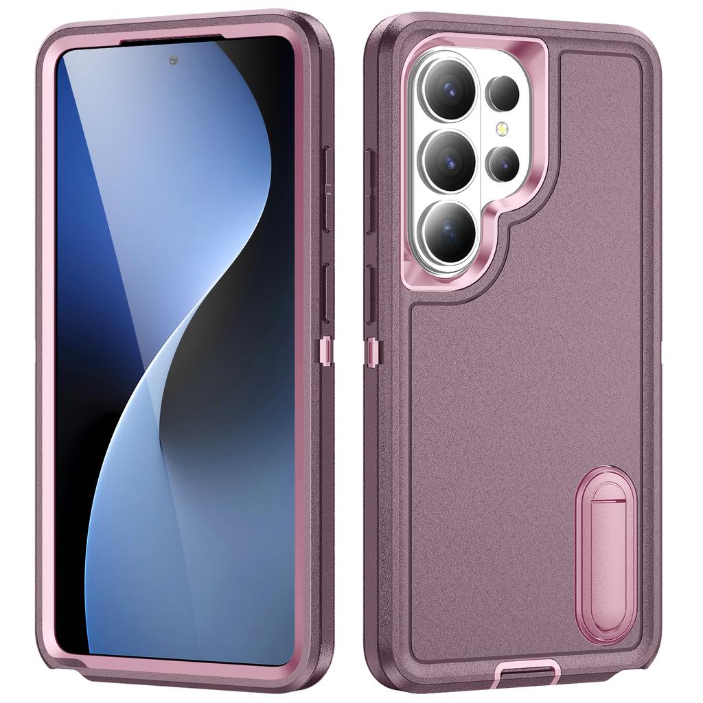 For Samsung Galaxy S26 Ultra Case PC + Silicone + EVA Anti-Drop Kickstand Phone Cover