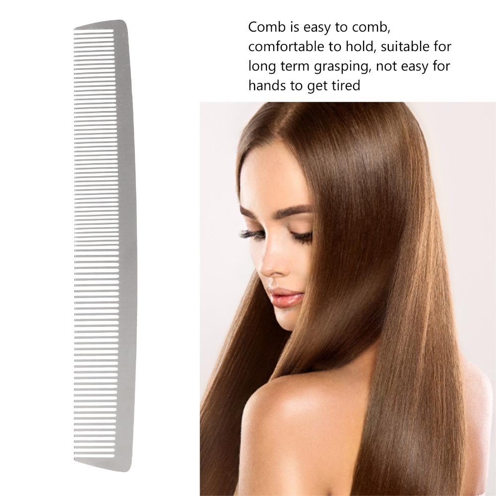 Fine Teeth Hair Cutting Comb Stainless Steel Professional Hairdressing Comb  For Salon Hair Comb