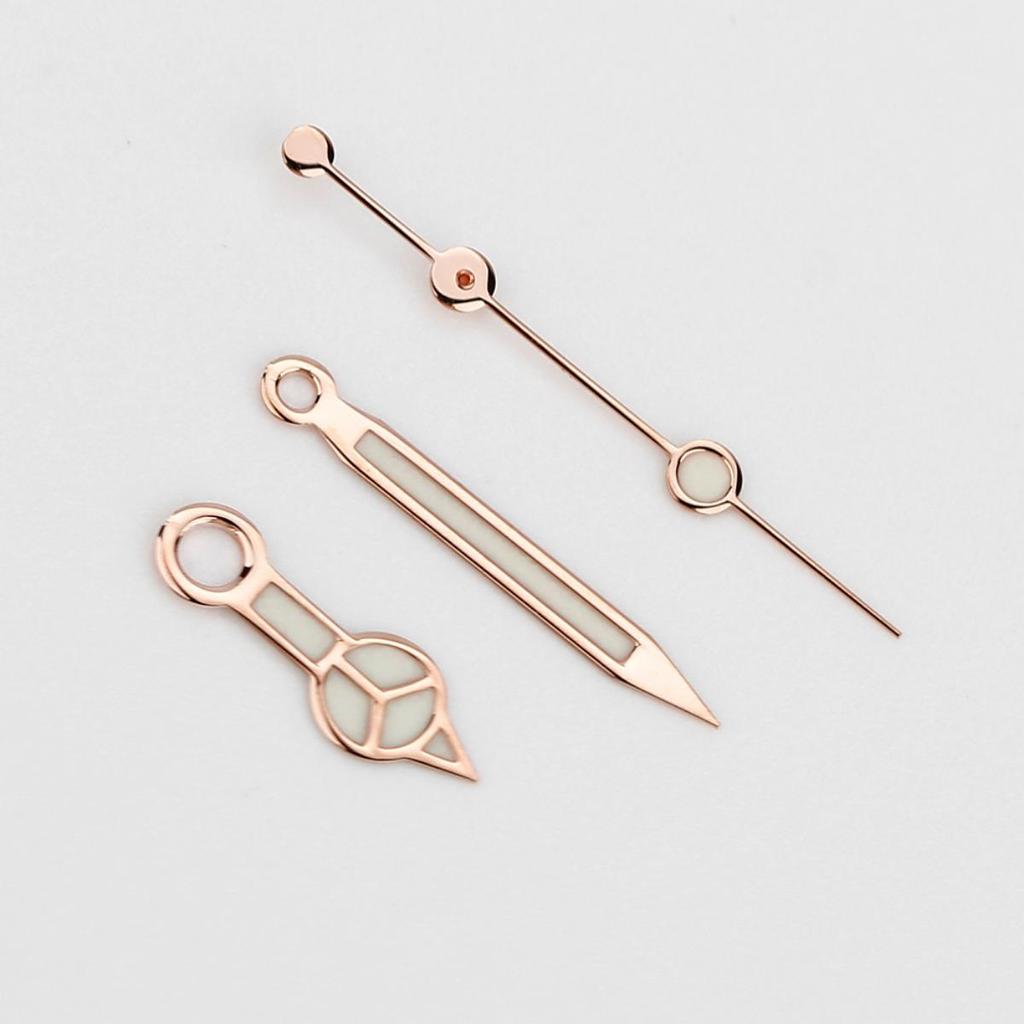NH35 NH36 Polished Hands Watch Pointer 8*12*13.5mm Rose Gold Silver Hands Diver Aiguille Hands C3 Blue Green Luminous