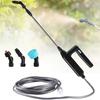 7.4V USB Electric Garden Sprayer - 3 Adjustable Nozzles, 5m Hose, 2000mAh Battery, Telescopic Lance